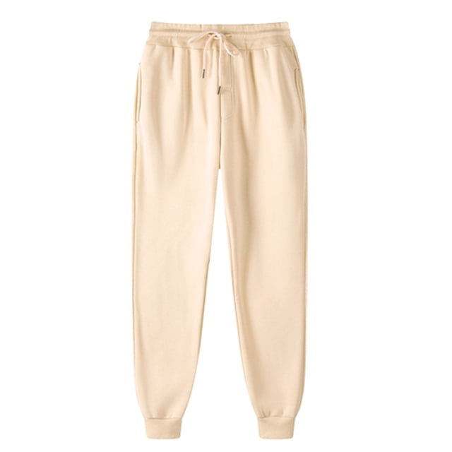 Yuyuzo Plus Size Sweatpants for Women Thick Workout Jogging Pants Elastic Waist Drawstring Solid Color Trackpants