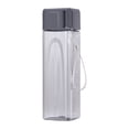 thumbnail image 1 of O-055 Grey Square Water Cup Plastic 500Ml Minimalist Transparent Everyday Hydration, 1 of 8