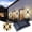 B, variant on DVKPTBK Solar Wall Light Black Four-Sided Illuminate Outdoor IP65 Modern Decor