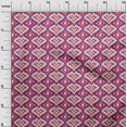 thumbnail image 2 of oneOone Georgette Viscose Fabric Ogee Flame Stitch_Printed Craft Fabric BTY 42 Inch Wide, 2 of 4