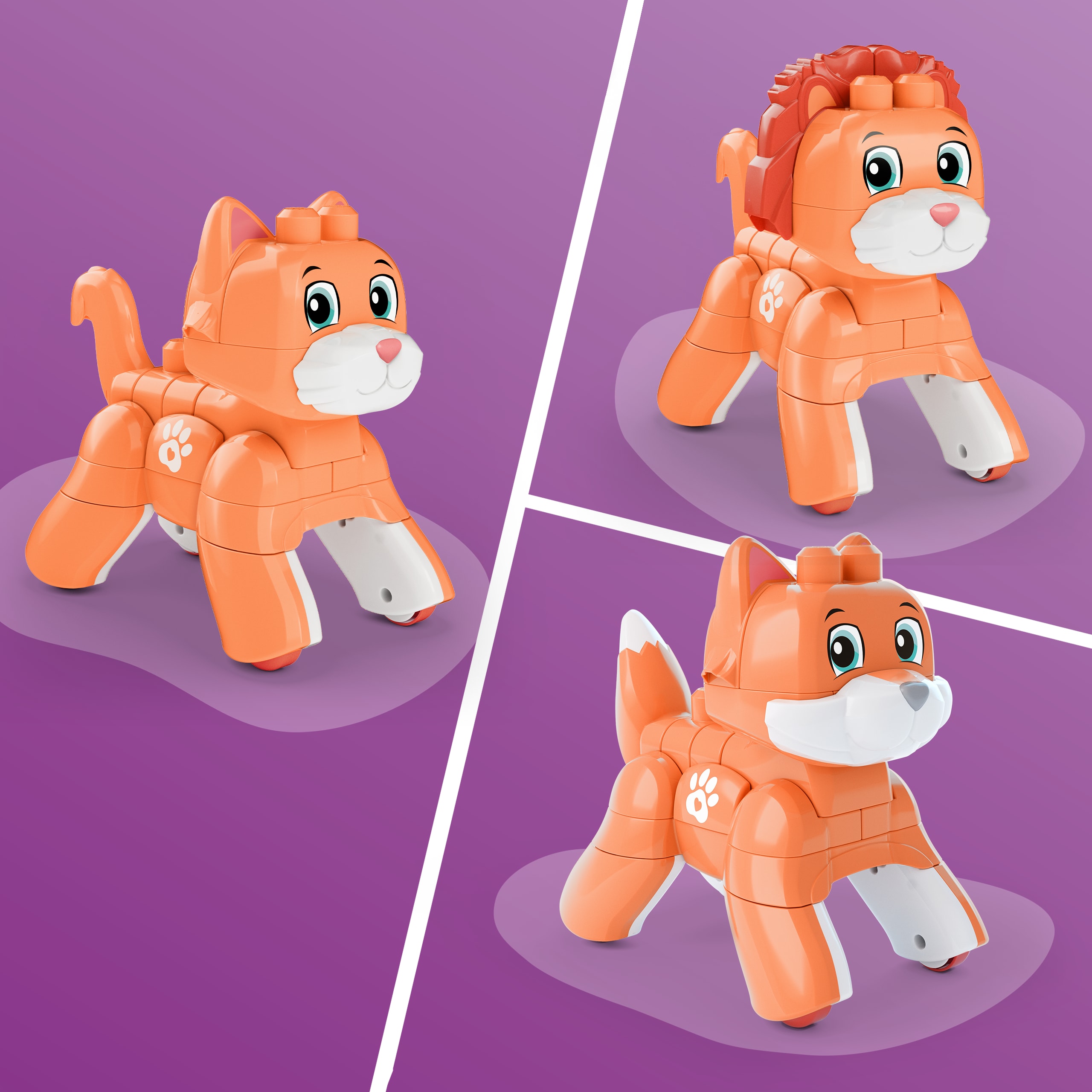 MEGA-BLOKS-Fisher-Price-Rolling-Kitten-Block-Toy-with-Rolling-Wheels-(25-Pieces)-for-Kids