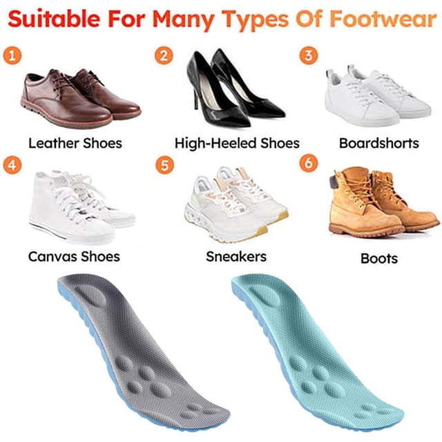 Accurate Revolutionary Orthopedic Cloud 4D Technology Insoles for Superior Absorption and Arch Support