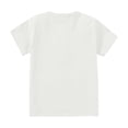 thumbnail image 4 of Penkiiy Haut à Manches Courtes pour Enfants Garçons Filles Mode Confortable Couleur Unie Bouton Col Rond 6 Ans Blanc, 4 of 4