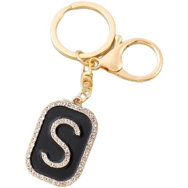Letter Keychain,26 Letters A-Z Decorative Letter Keychain,Name Keychain for Women Girls Men Teenager Gift