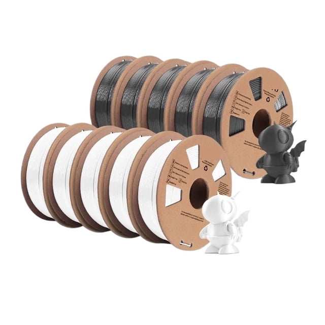 3D Printer PETG Filament, 1.75mm 10 Rolls 3D Printing Materials For 3D Printer&3D Pen ,Smoother Printing Experience