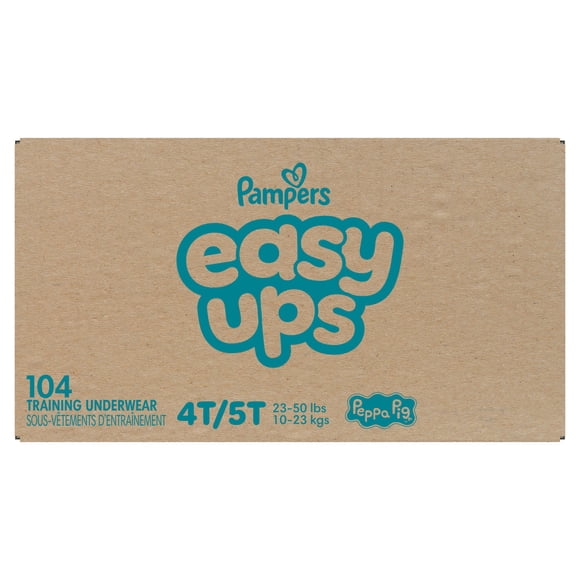 Pampers Easy Ups Training Underwear Peppa Pig Size 6 (4T5T), 104 Count