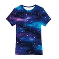 thumbnail image 1 of Toddler Boys Summer Tops Tees School Breathable Star Pattern Round Neck Short Sleeve Tee Tunic Blouse Spring Shirts For Boy 6-8T, 1 of 2