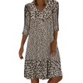 thumbnail image 1 of Robe Maxi 2025 pour Femmes Femme Habillée Col Rond à Pois Imprimée Décontractée Robe à Col en V Sans Manches Ligne A Plissée Robes Maxi pour Femmes Été Ample Froncée Fluide Décontractée Robes d'Automne pour Femmes Décontractées Robes Débardeur, 1 of 4