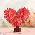 thumbnail image 1 of Birdeem Valentines Day Three-Dimensional Greeting Card, Love Blossoms Tree Paper Sculpture, Christmas Blessing Message, Thank You Card, 1 of 5