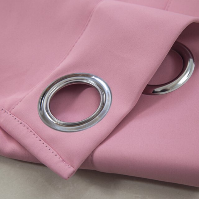 serony Solid Colored Short Valance Curtains Kitchen Window Panels Rod Pocket Door Panels Rod Pocket Treatment Pink L