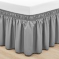 thumbnail image 1 of CNKOO Ruffled Grey King Size Bed Skirt  Dust Ruffle for King Bed with 15” Drop  Soft and Solid Microfiber  Classic Style  California King  Silver Gray Bedskirts, 1 of 8