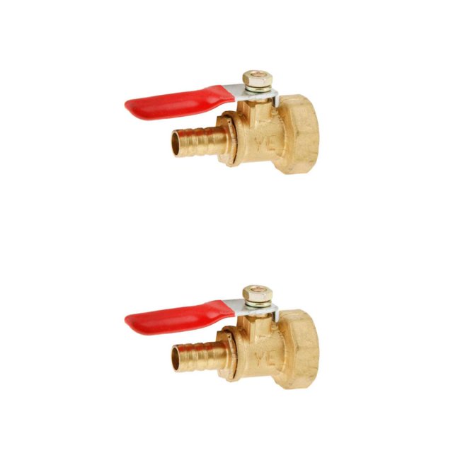 ZheElen Versatile Threaded Brass Ball Valve for Multiple Uses 20mm 8mm Red 2Set