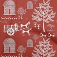 thumbnail image 1 of oneOone Velvet Red Fabric Asian Floral Block Sewing Craft Project Fabric Prints by Yard 58 Inche Wide-9143, 1 of 4