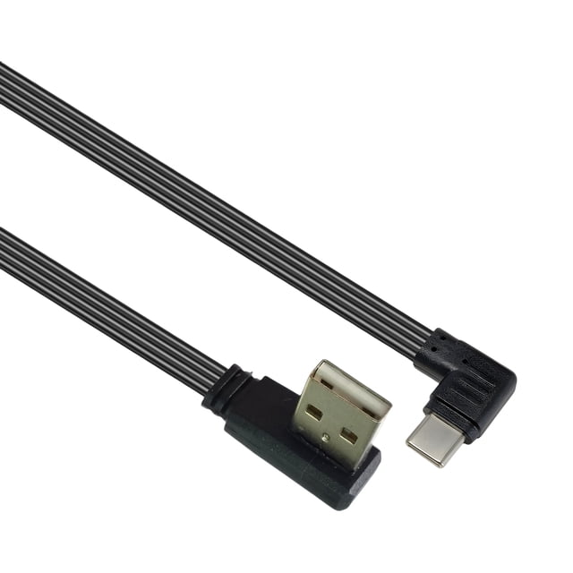 USB 2.0 Male to USB C Type C Male Angled Data Flat FPC Cable for FPV & Disk & Phone