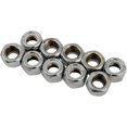 thumbnail image 1 of Drag Specialties 5/16"-24 Chrome Nylon Insert Nuts, 1 of 1