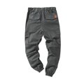 thumbnail image 3 of FOCUSNORM Pantalon Cargo Homme Couleur Unie, Coupe Ample Taille à Cordon, 3 of 9