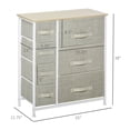 thumbnail image 3 of HOMCOM Commode pour Chambre avec 7 Tiroirs, Commode en Tissu, Gris Pâle, 3 of 9
