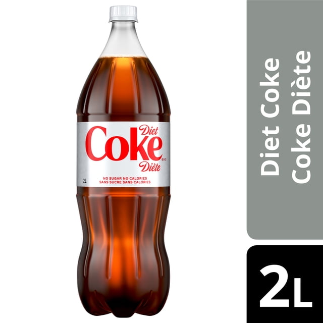 Diet Coke Soda Pop Bottle, 2 Litres