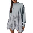 thumbnail image 2 of LSLJS Womens Oversized Sweatshirt Dress Long Sleeve Crewneck Pullover Tops Sweatshirts Mini Dress, Plus Size Dress, 2 of 7