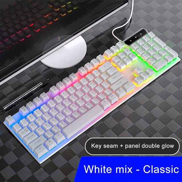 WIFKLSIIPG Clavier de Jeu USB Rétroéclairé à DEL Clavier Mécanique Mode Clavier de Jeu Filaire