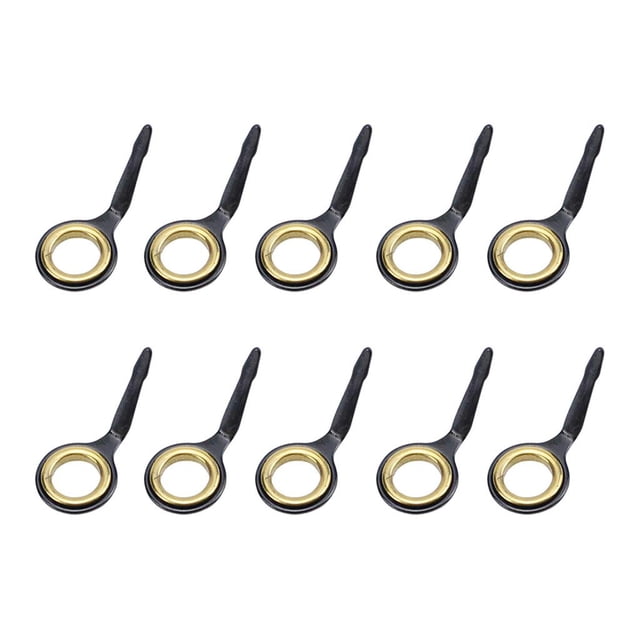 10Pcs Stainless Steel Fishing Rods Leader Knee Fishing Lace Rings Set for Bars, 10