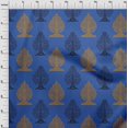 thumbnail image 3 of oneOone Viscose Chiffon Medium Blue Fabric Floral & Flying Swan Block Craft Projects Decor Fabric Printed By The Yard 42 Inch Wide, 3 of 4