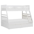 thumbnail image 1 of Lexicon Galen 2-Storage Boxes Transitional Wood Twin over Full Bunk Bed in White, 1 of 8
