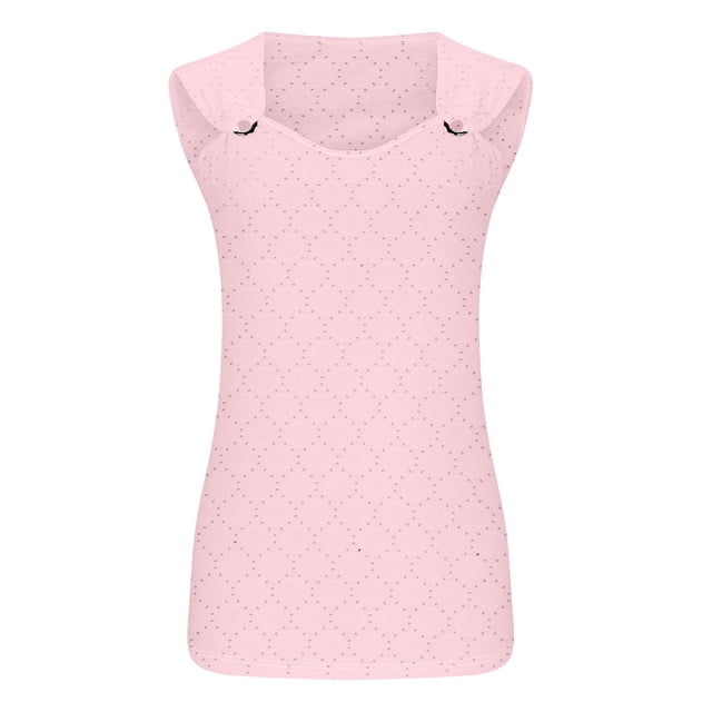 IROINID Débardeurs Amples pour Femmes, Blouse Sans Manches Décontractée de Mode pour Femmes à Col en V Rose G
