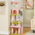thumbnail image 2 of Large Cat Tree cm Cat Tower for Large Cats Cat Condo with Sisal-Cove Scratching Posts and Pads Padded Perch Dual Condo and Basket for Indoor Cats-Grey Small, 2 of 7