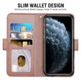 thumbnail image 2 of Iphone 11 Pro Cover Rfid, Iphone 11 Pro Protective Cover, Shockproof Mobile Phone Cover Stand Function Thickened Tpu Card Slot Magnetic Closure Flip-Up Cover for Iphone 11 Pro (5.8 Inches) Pink, 2 of 7