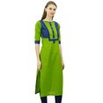 thumbnail image 3 of Phagun Cotton Straight Kurti Tunic With Front Button Casual Kurta, 3 of 7