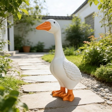 Fufafayo Porch Goose Statue Outdoor Garden Decor