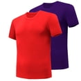 thumbnail image 1 of AherBiu 2PCS Workout Mens T-Shirts Gym Undershirts Crewneck Short Sleeve Basic Cotton T Shirts Solid Color, 1 of 2
