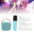thumbnail image 4 of Portable Karaoke Machine, Stable Long Distance Retro Bluetooth Speaker Microphone Set Sound Changing HD Stereo  for Party for Kids Blue, 4 of 7