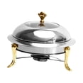thumbnail image 4 of simhoa Réchaud à Alcool de Camping, Casserole Ronde Anti-Brûlure, Petite Poêle Alimentaire Or 20 cm, 4 of 8