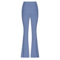 thumbnail image 3 of LOVZFMLL Women's Pants, Solid Color Tight Fitting Hip Shaping Flared Yoga Pants Blue, XL, 3 of 4