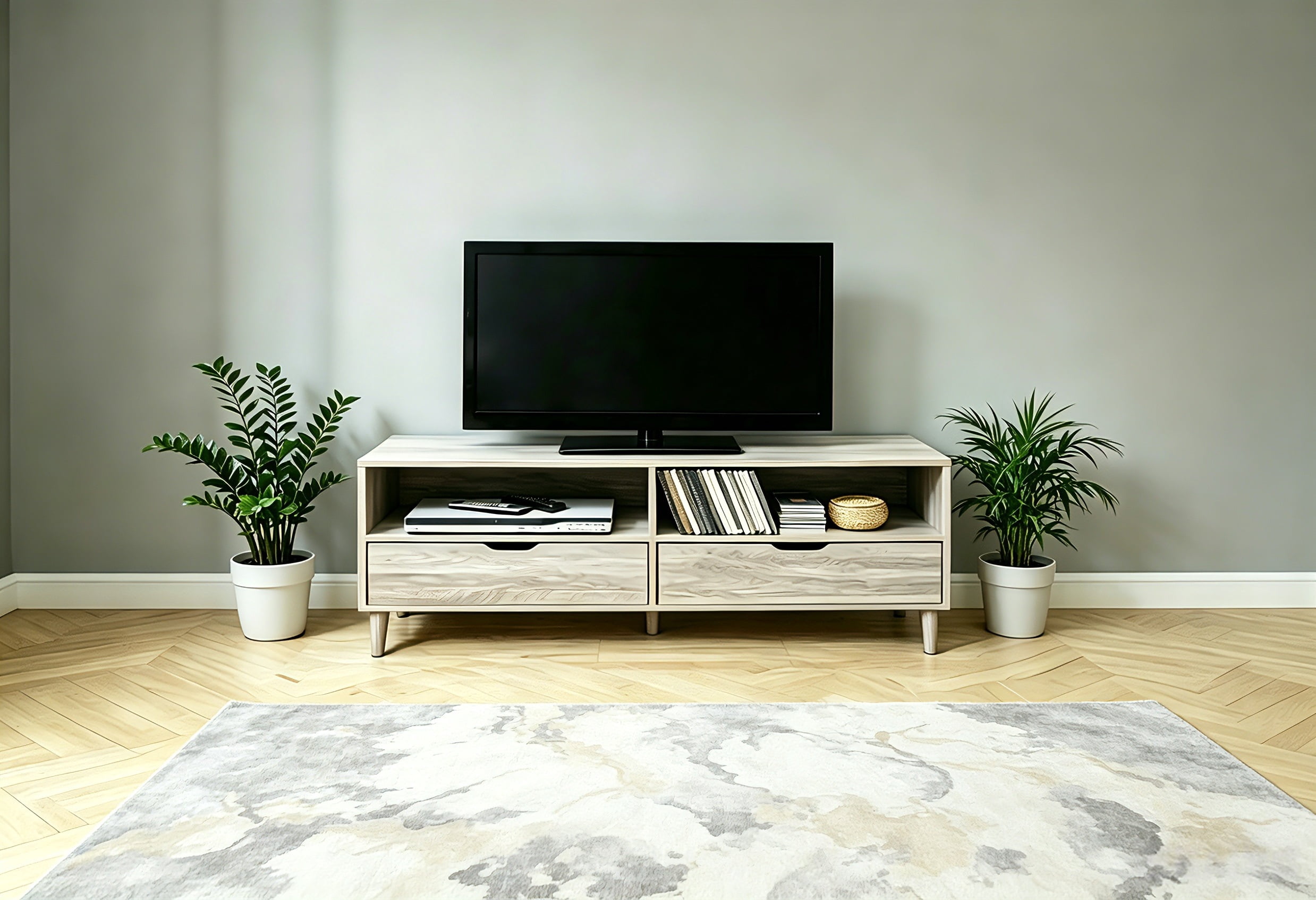 HOMETRENDS Meuble TV - Fini chêne rustique