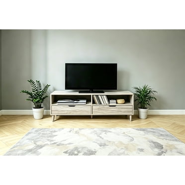 HOMETRENDS TV Stand-Rustic Oak Finish