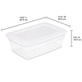 thumbnail image 4 of Sterilite 11.4 L Storage Box, Clear Plastic Storage Bin with Snap-on Lid, White, 4 of 6