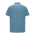 thumbnail image 4 of Chemises pour Hommes, Mode Homme Décontractée Couleur Unie Manches Courtes Col Rabattu Blouse Chemise, 4 of 5
