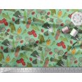 thumbnail image 2 of Soimoi Velvet Fabric Dot & Mix Vegetable Print Sewing Fabric Yard 58 Inch Wide, 2 of 3