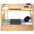 thumbnail image 1 of BEDSMART Solid Wood Twin Over Twin Bunk Bed With Trundle | Natural, 1 of 2