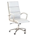 thumbnail image 1 of Chaise de Direction en Cuir à Dossier Haut Echo, Blanche, 1 of 8