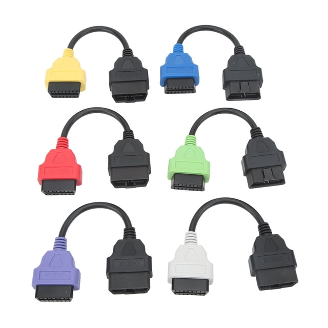 MAYUJIAA 6 Pcs OBD2 Cable Adapter Professional Diagnostic Scanner Cable Replacement For Fiat QM321-46979