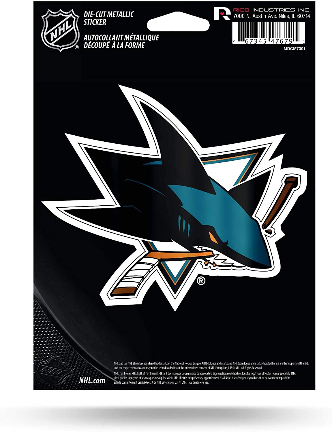 NHL Autocollant Métallique Découpé pour Fan Shop