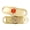 Rouge / Gravure d'Impact, variante sur MedicEngraved Bracelet d'Alerte Médicale Personnalisé en Acier Inoxydable Or Jaune - Maillon Trombone 4 mm
