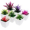 thumbnail image 1 of 7 pcs Mini Potted Plant Pots Small Potted Plant Bonsai Desktop Fake Potted Plant Model, 1 of 8