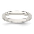 thumbnail image 1 of 925 Sterling Silver Stackable Expressions 3mm Half-Round Size 13 Band Ring, 1 of 2