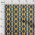 thumbnail image 2 of oneOone Cotton Poplin Yellow Fabric Geometric Craft Projects Decor Fabric Printed By The Yard 42 Inch Wide, 2 of 4