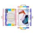 thumbnail image 2 of XYX 3in1 Rotating Stand Case for Xiaomi Redmi Pad 10.6 inch Released 2022 with Hand/Shoulder Strap, Shockproof Rugged, Colorful Pink, 2 of 7